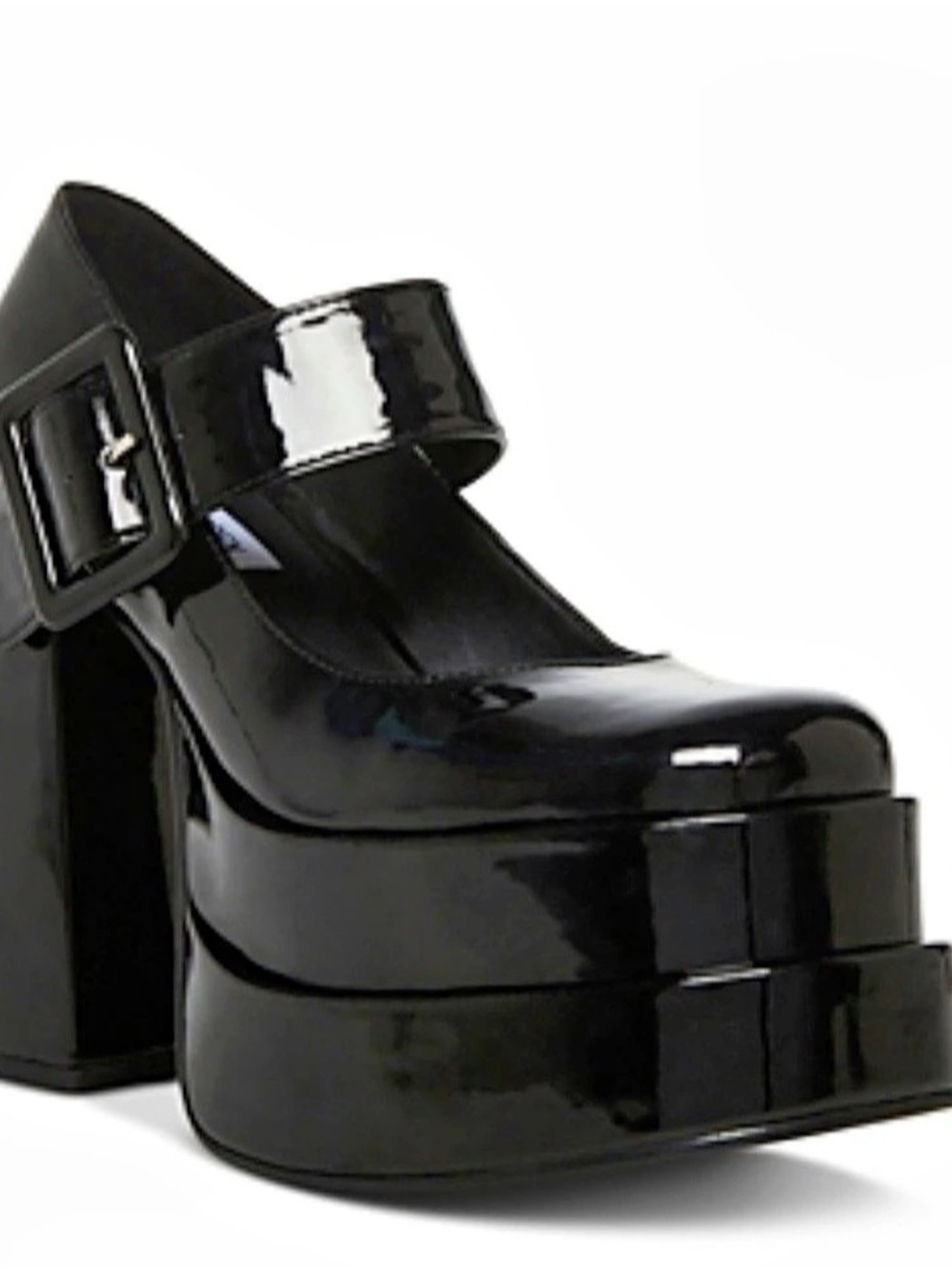 Steve Madden Twice Platform Mary Jane Heels in Black